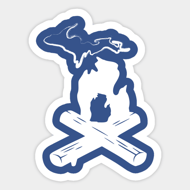 Michigan Fire Sticker by Lost Mitten Apparel Co